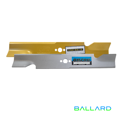 MID-LIFT Mower Blades: 15.4" Long, .65" Center Hole, 2.5" Wide (Two Blade System)